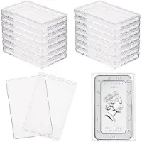 OEM Zilverstavenhouder - 56x36mm - Acrylschacht - Transparante container - Compatibel met 1 ounce staven - Geschikt voor verzamelingen van 1 Troy ounce munten