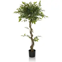Hjh OFFICE Kunstplant/kunstboom FICUS I 120 cm groen