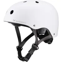 Wozinsky BMX/Scooterhelm, maat S, 48–52 cm, met 360° verstelwiel, wit