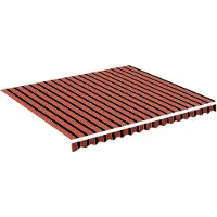 vidaXL Vervangingsdoek voor luifel 400x350 cm polyester oranje en bruin