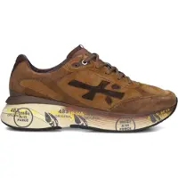 Premiata Heren Leren Sneakers Moerun lichtbruin (40), Leer, Plat, Veters, Casual MOERUN
