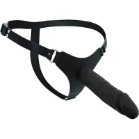 Kiotos - Strap-on met Siliconen Dildo - 20 x 4,7 cm - Zwart