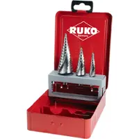RUKO Refurbished | 101026 - Staptapboor-set HSS 3-delig - Maten 4-12, 4-20, 4-30 mm - Stalen cassette