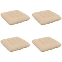 vidaXL Zitkussens VIANEN 4 st 100% Polyester Crèmekleurig