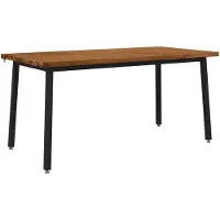vidaXL Vierkante Eettafel 160 x 80 x 75 cm Massief Acacia Hout Naturel