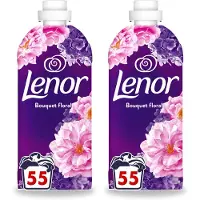 Lenor 2 x - Wasverzachter - Bloemenboeket - Fris & Zacht - 55 Wasbeurten - Voordeelverpakking - 2 stuks