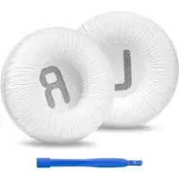 OEM Oorkussentjes - Leer - Oorkussentjes - Compatibel met JBL - Hoofdtelefoon - Wit - Geschikt voor JBL JR300/300BT, T450BT/500BT, Tune 500/500BT/510BT