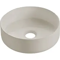 Wiesbaden Colosso Opzetwastafel Rond 36cm Keramiek - Beige - 8721214114032 - Wastafels, Opzetwastafels