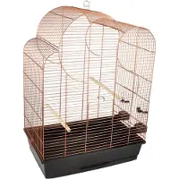 Flamingo 110143 Parkietenkooi Wammer 1 Koper/Zwart – Ruime vogelkooi met stijlvolle afwerking