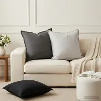 vidaXL Kussen met kussen HOUTEN 2 st Zwart Polyester