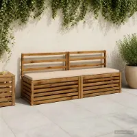vidaXL Bankkussen SOEST 100% Polyester Crèmekleurig 180 x 40 x 5 cm