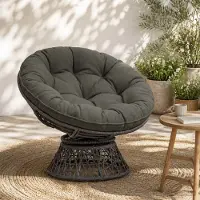 vidaXL Hangstoel Kussen VIANEN 100% Polyester Antraciet Ø 50 x 10 cm