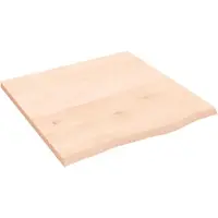 vidaXL Wastafelblad 60x60x2 cm onbehandeld massief hout
