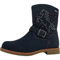 Lurchi Kinderschuhe Mädchen Reißverschluss Stiefel Blau Freizeit