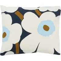 Marimekko Unikko Kussensloop 60x63 Cm Bosbes / Gebroken Wit - Kussenslopen Katoen Offwhite - 076430-515