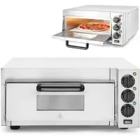 Hendi Compacte pizzaoven, zilverkleurig, 230V/2000W, 580x560x(H)275mm