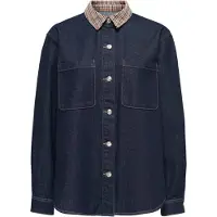 ONLY Blouse 'ONLVera' beige / donkerblauw / rood