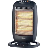 Ardes AR454B, Halogeen elektrische verwarming, Halogeen gas, Voor binnen gebruik, Zwart, 1200 W, 400 W