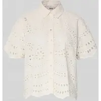 ONLY Boxy fit blouse met korte mouwen van puur katoen model 'NEW LALISA'