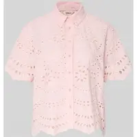 ONLY Boxy fit blouse met korte mouwen van puur katoen model 'NEW LALISA'