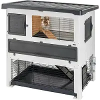 Ferplast Konijnenhok Grand Lodge 120 Plus - Dierenverblijf - 117x69x101 cm Grijs 120