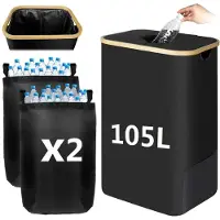 OEM Recyclingopslagzak, 105 liter inhoud, opvouwbaar design, 105 liter
