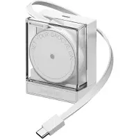 Sharge Retractable 65 Snellader - 65W - GaN Technologie - Flexibel kabel - PD3.0 - QC3.0 - Oplader met Intrekbare USB C kabel - Wit
