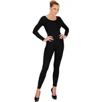 Widmann Unicolor Body Volwassen, Lang, Zwart - Vrouw