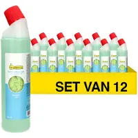 123schoon Aanbieding: 12x Toiletreiniger gel Limoen 750 ml (huismerk)