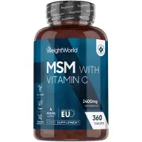 WeightWorld Voedingssupplement MSM met Vitamine C, 2400mg, 360 tabletten