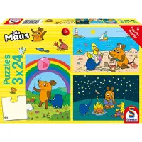 Sonstige Verlage 3 x 24-delig kinderpuzzel van Schmidt Spiele, "De Muizen, Goede Vrienden", artikelnummer 56212