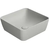 GSI Sand Keramische opbouwwastafel 38x38cm, mat cenere
