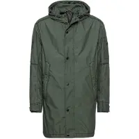 Camel active heren lange parka met capuchon, donkergroen, model menswear-60