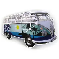 Brisa Wandklok Volkswagen T1 bus Bulli - Kleur - Surf Blauw