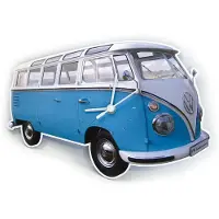 Brisa Wandklok Volkswagen T1 bus Bulli - Kleur - Blauw