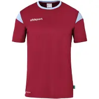 Uhlsport Squad 27 T-shirt met korte mouwen voor kinderen - Bordeaux / Lichtblauw