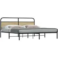 vidaXL Bedframe zonder matras metaal sonoma eikenkleurig 180x200 cm