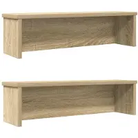 vidaXL Keukenrekken stapelbaar 2 st 50x15x16 cm sonoma eikenkleurig