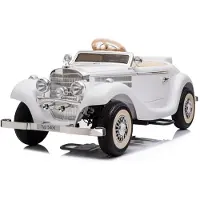 Es-toys Elektrische kinderauto – "Mercedes 540K" in vintage-stijl – Officieel gelicentieerd – 12V/7Ah, vierwielaandrijving, 2,4 GHz afstandsbediening, MP3, le