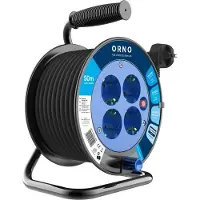 ORNO Verlengsnoerhaspel met 4 stopcontacten, 3x1,5, 50 meter, modelnummer OR-AE-13301(GS)/50M