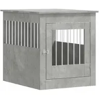 vidaXL Hondenkennel in meubelstijl, betonkleur, 64,5x80x71 cm, van houtvezel