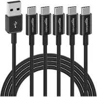 Amazon Basics A. Basis USB-C naar USB-A 2.0 snellaadkabel, 480 Mbit/s snelheid, USB-
