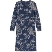 Schiesser Nachthemd ' Comfort Essentials ' donkerblauw / wit