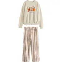 Next Pyjama crème / ecru / bruin / oranje