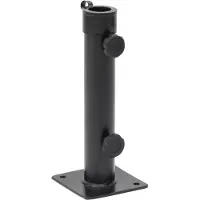 vidaXL Parasolstandaard voor masten met een diameter van 38/48 mm, matzwart, staal