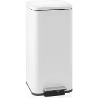 Hjh OFFICE Afvalbak / afvalscheidingssysteem Clean Square - 30 L staal wit