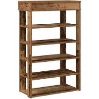 vidaXL Schoenenrek 60x30x98 cm bewerkt hout oud houtkleurig