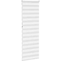 vidaXL Dubbele rolgordijn, wit, 70x230 cm, stofbreedte 65,9 cm, polyester