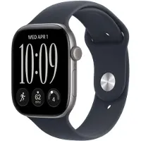 Apple Watch Series 12 GPS + Cellular 46 mm Aluminium Case Black met Sport Band Black - M/L