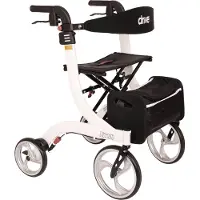 Drive Medical Drive Rollator Lichtgewicht opklapbaar met rugband en tas - Wit